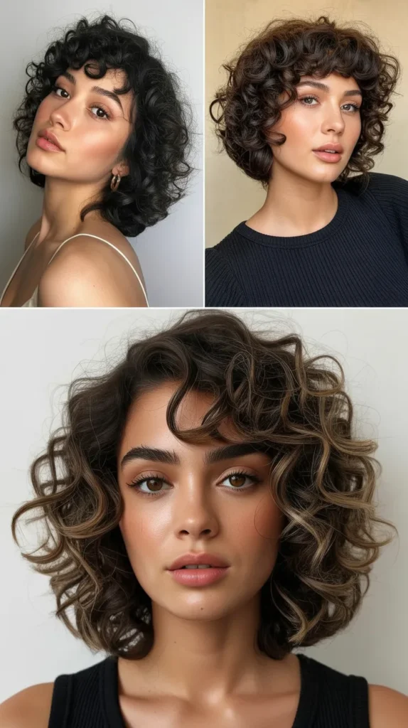  Curly Long Bob