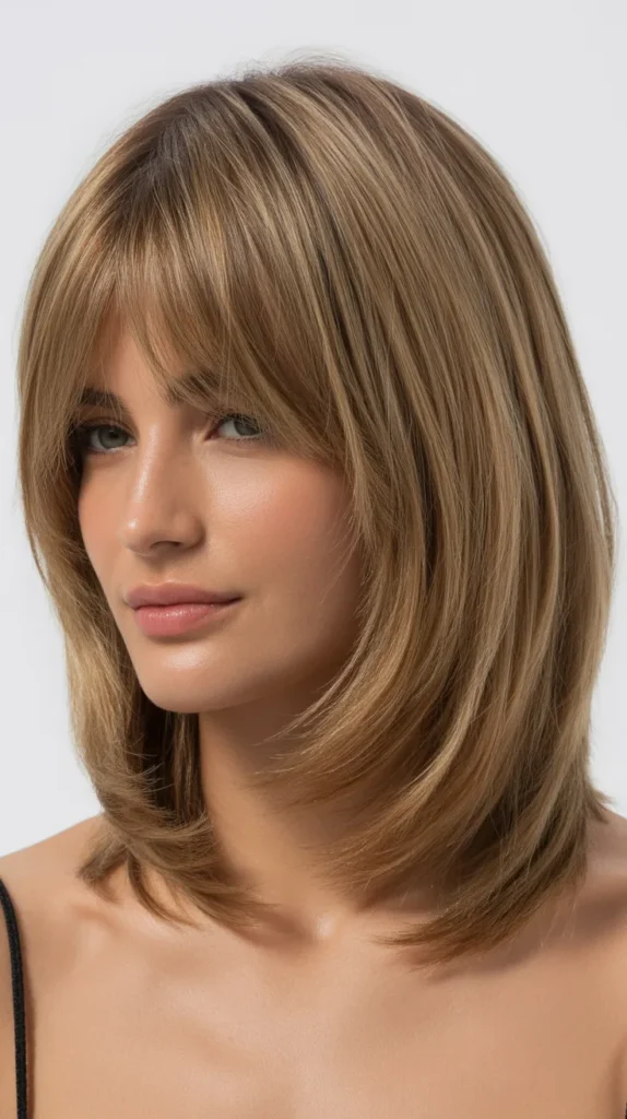 Voluminous Shag Bob with Curtain Bangs