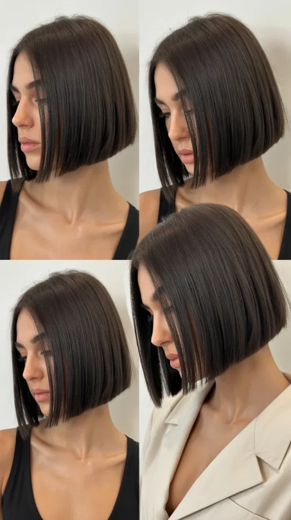  Sleek Straight Layered Long Bob