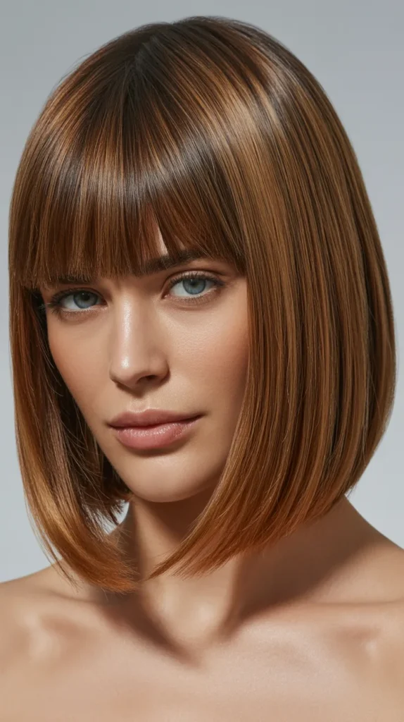 Long Bob with Graduated Fringe