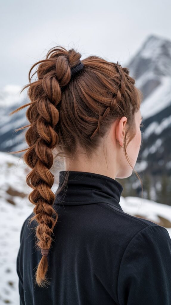 33 Easy Winter Hair Braids You'll Love 7 Rope Braid Ponytail