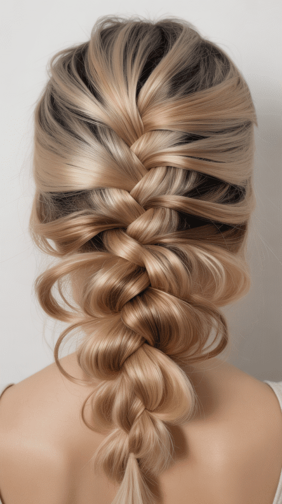 30 Winter Hair Braids Inspired by Aespa 17 Pull-Through Braid Illusion