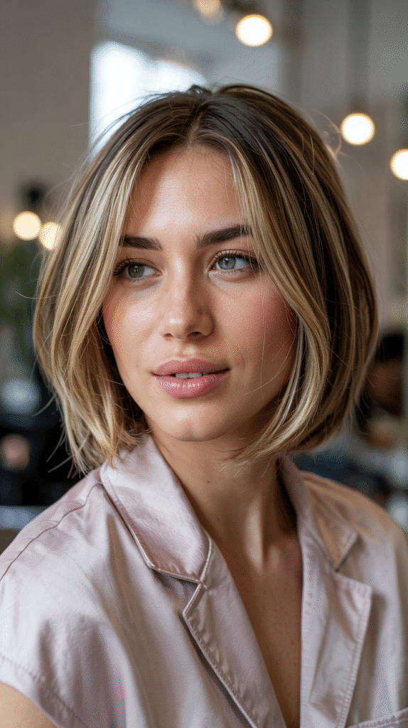 Classic Choppy Bob with Wispy Bangs