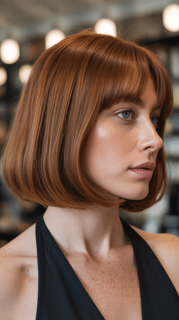 30 Stunning Long Bob with Curtain Bangs Ideas 17 Graduated Long Bob with Curtain Bangs