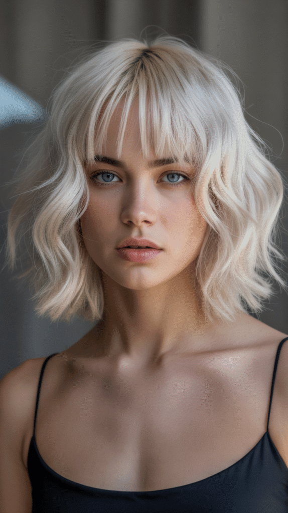 30 Stunning Long Bob with Curtain Bangs Ideas 5 Choppy Long Bob with Curtain Bangs