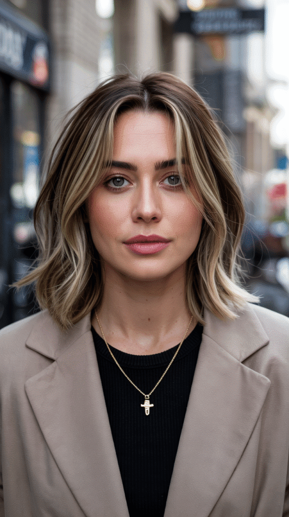Textured Choppy Long Bob with Layers