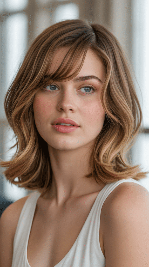 30 Chic Long Bob Haircuts for Women 10 Long Bob with Side-Swept Bangs