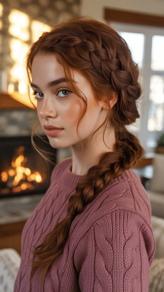 30 Adorable Cute Winter Hairstyles with Braids 3 Fishtail Braid Ponytail