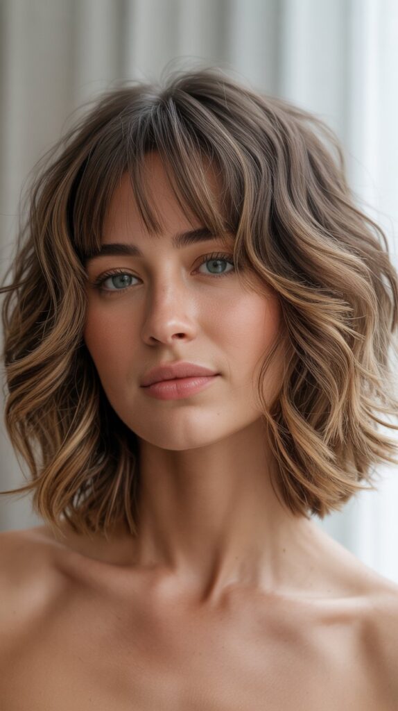27+ Choppy Bob Haircuts That Will Transform Your Look Instantly 3 Layered Choppy Bob with Curtain Bangs