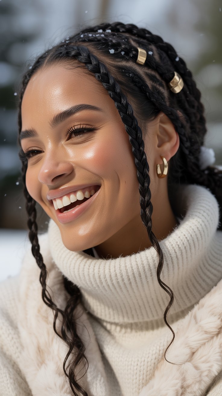 27 Chic Cute Winter Hairstyles for Black Women