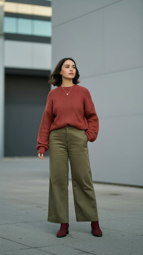 32 Chic Casual Fall Outfits for Women in Their 30s 28 . The Color Blocking Strategy