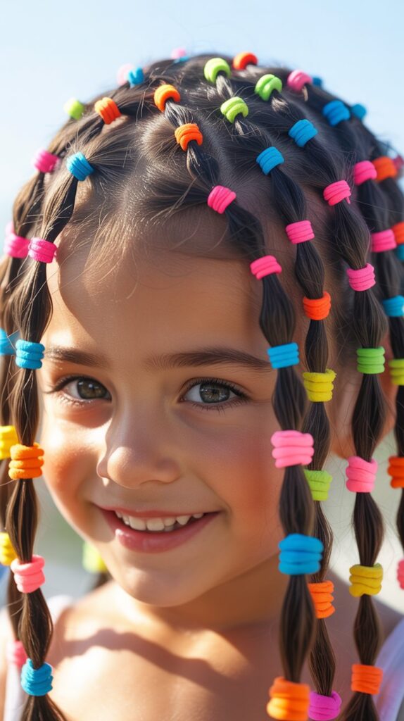 33 Adorable Kids' Hair Ideas That Keep Hair Out of the Face 7 Multiple Mini Ponytails