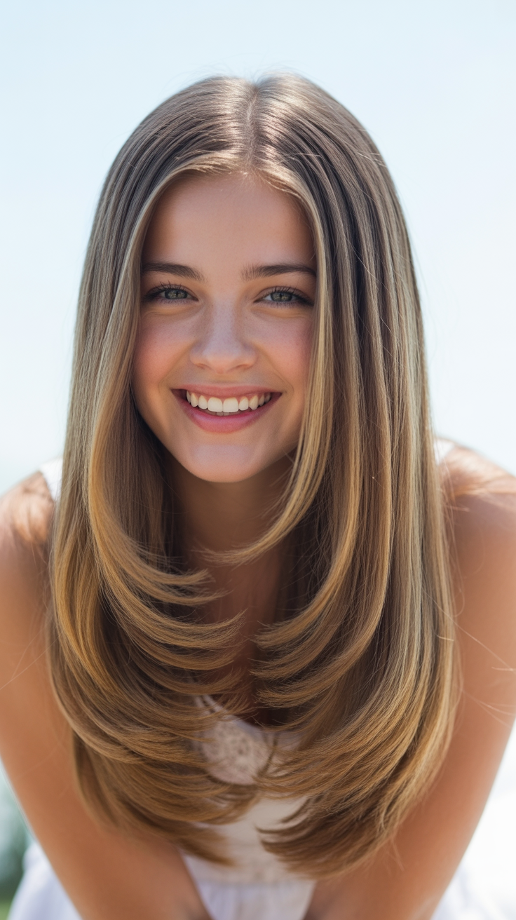 Cute Straight Hairstyles for Long Hair School