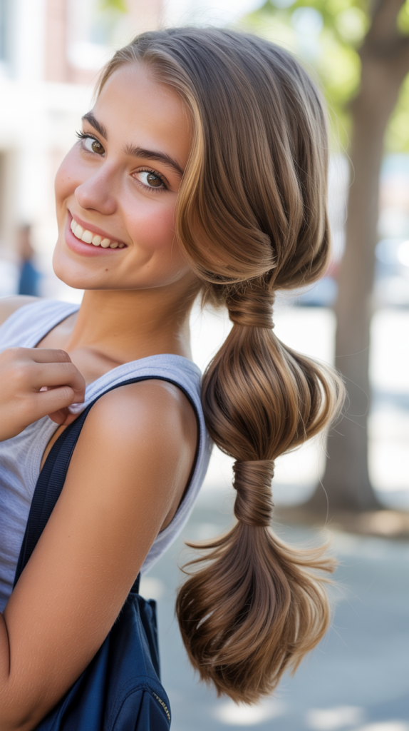 Low Twisted Ponytail