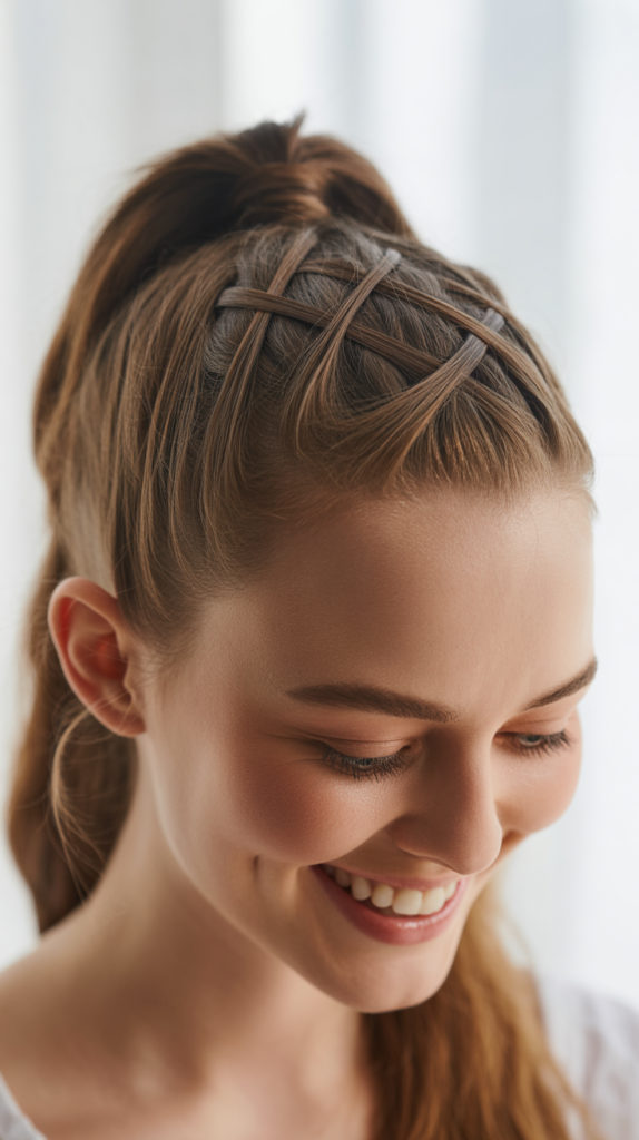 The Criss-Cross Ponytail
