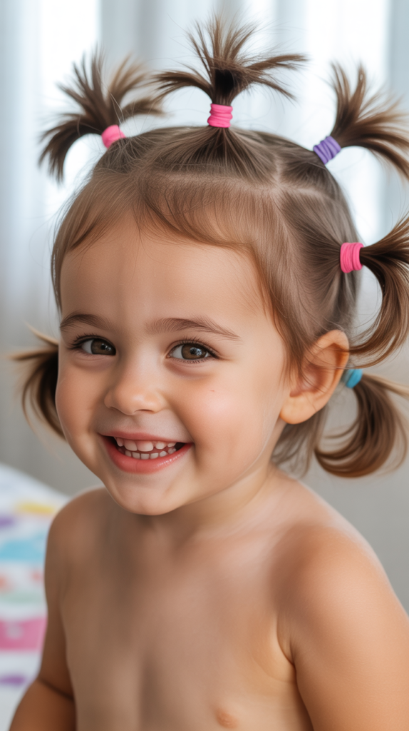 Multiple Mini Ponytails