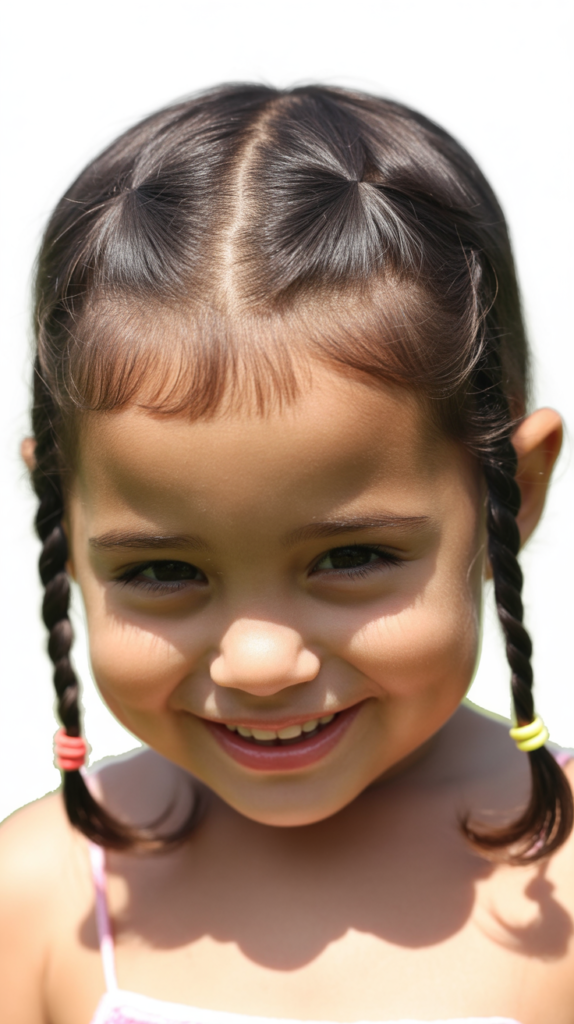 Zigzag Part with Pigtails