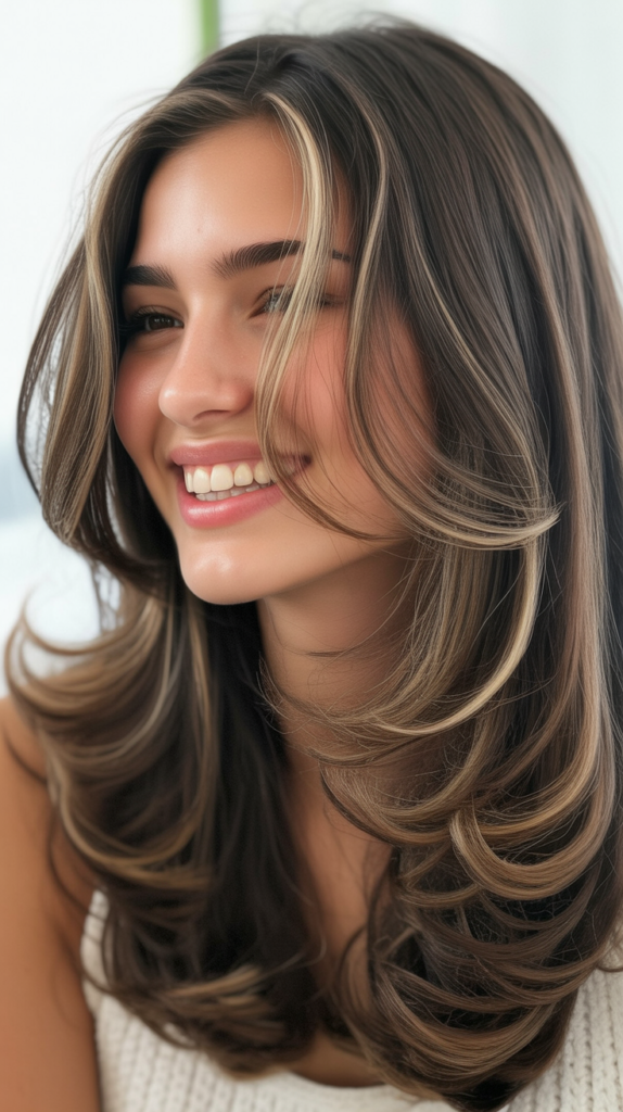  Long Hair with Textured Ends