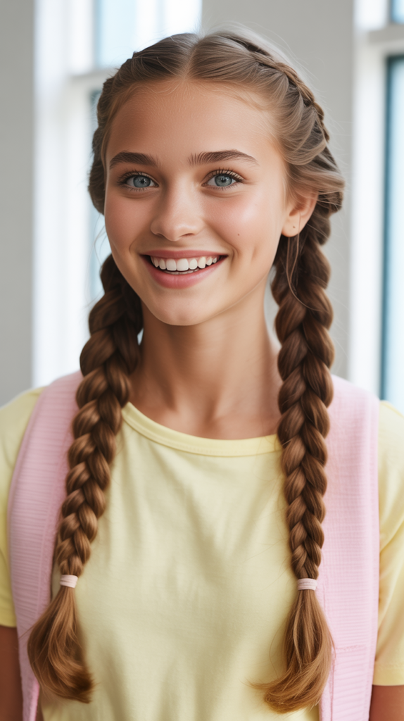 Double Braided Ponytail
