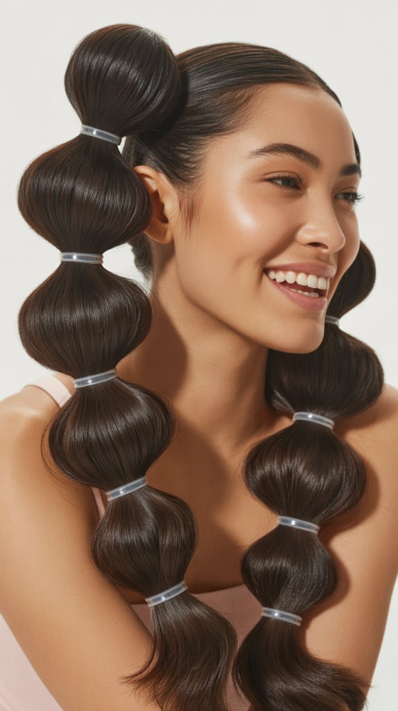 Bubble Ponytail Straight