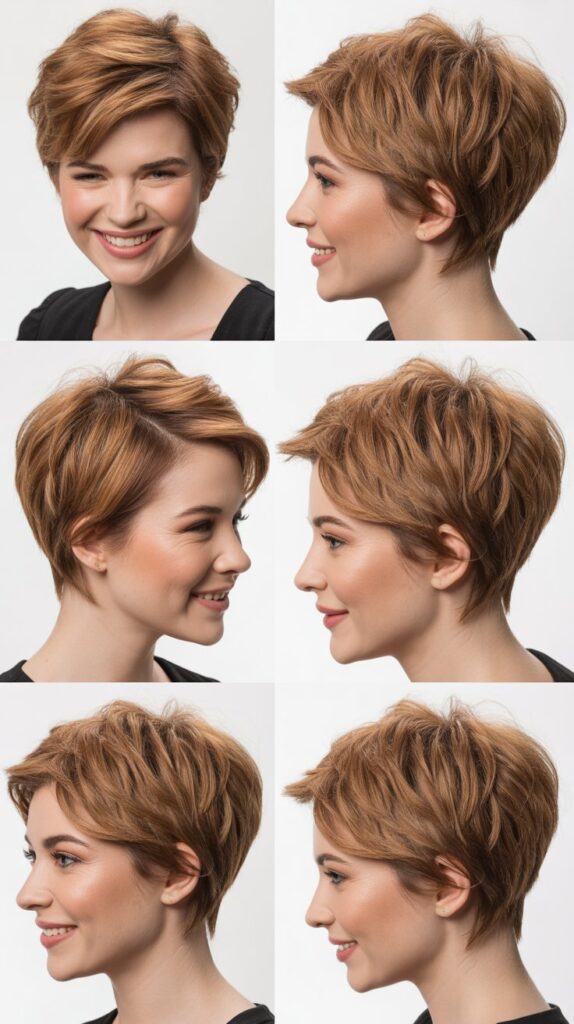 Pixie Cut with Highlights