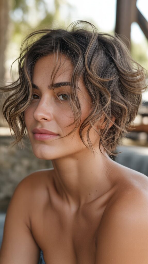 27 Gorgeous Wavy Pixie Hairstyles for Thick Hair 11 Disheveled Wavy Pixie