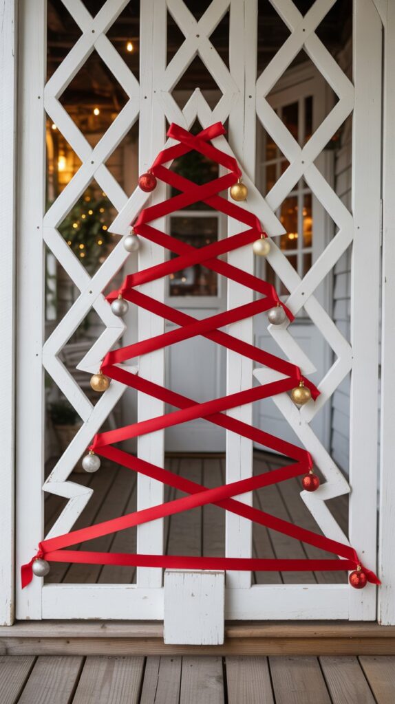 36 Wooden Christmas Trees for Your Front Porch Décor 28 Lattice Panel Christmas Trees