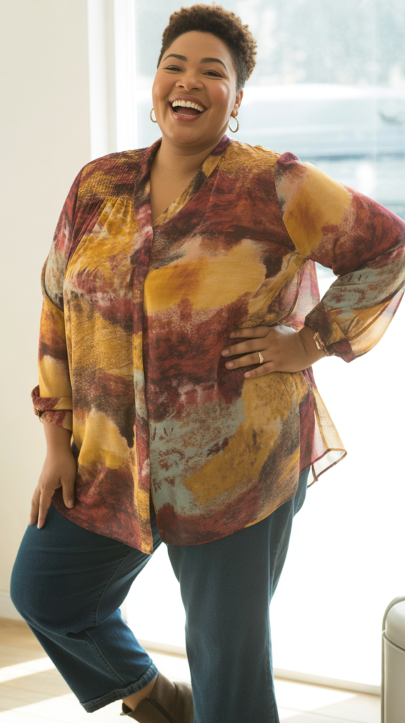 Printed Blouse Outfits