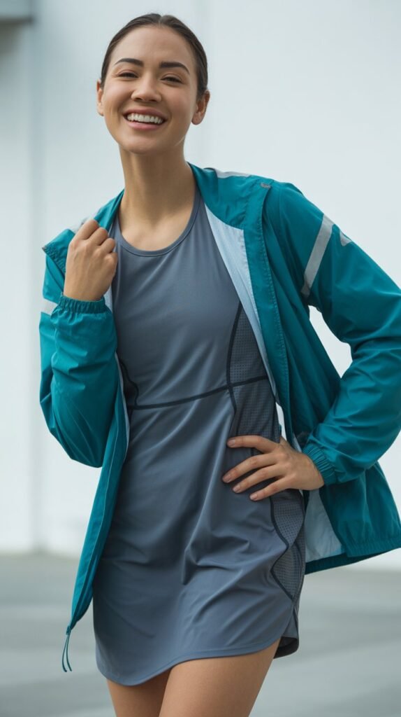 Windbreaker and Athletic Dress