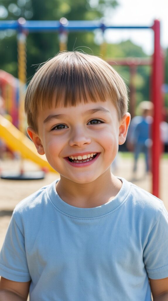 25 Little Boy Haircuts for Straight Hair That Always Look Neat 3 . Crew Cut