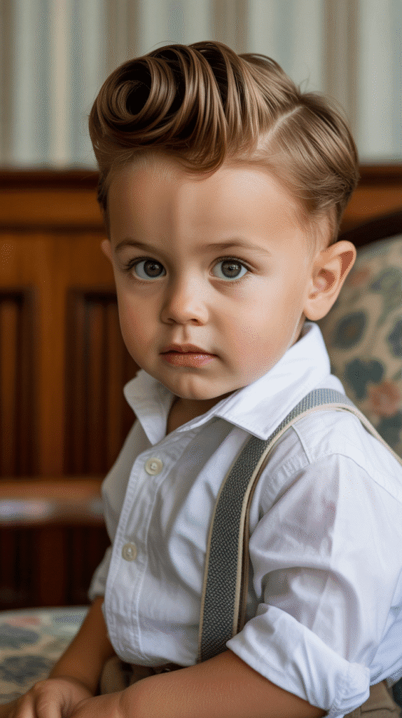 22 Longer Toddler Boy Haircuts for a Stylish Look 19 Longer Pompadour Style
