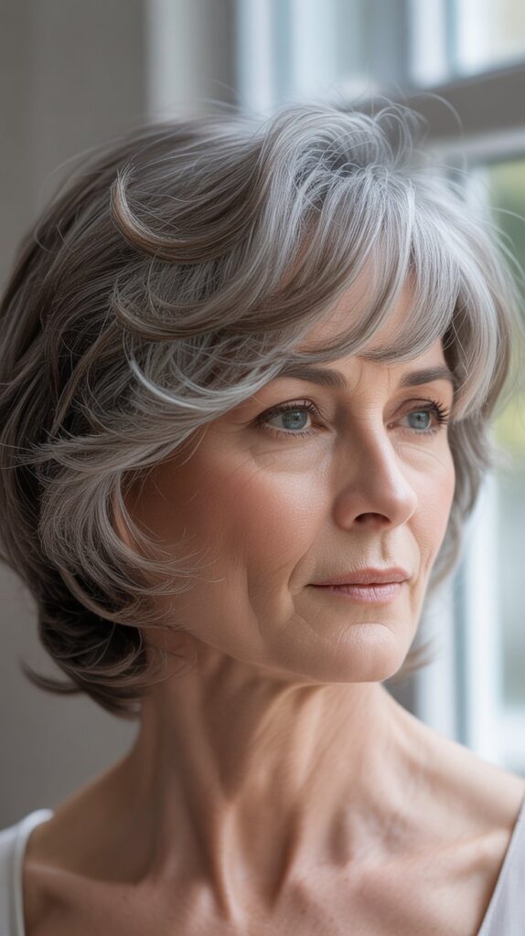 Ash Brown Lowlights for Soft Contrast