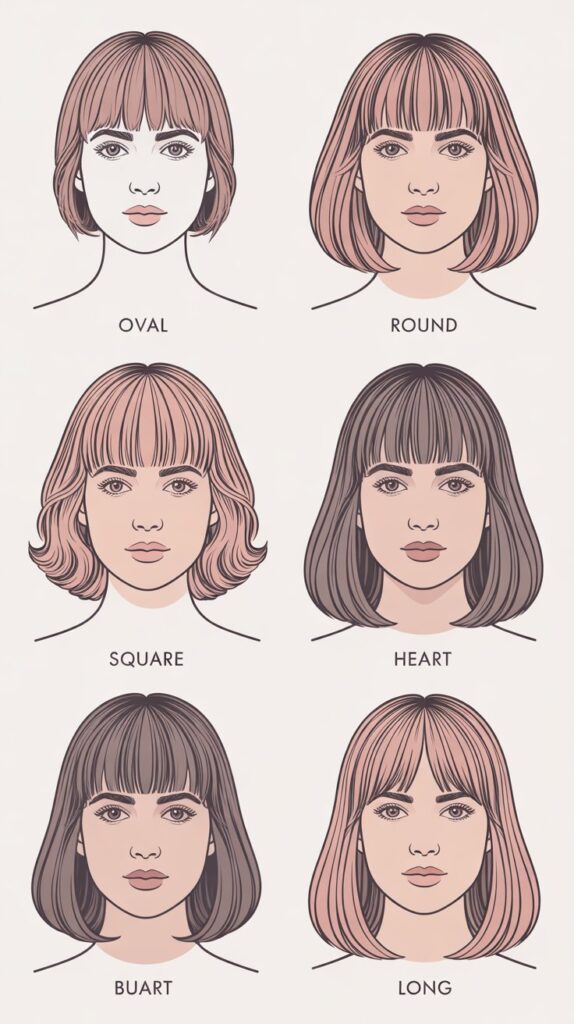 How to Choose the Right Long Bob with Curtain Bangs for Your Face Shape