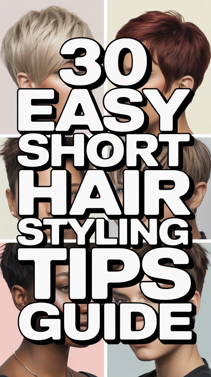 30 Easy Short Hair Styling Tips Guide