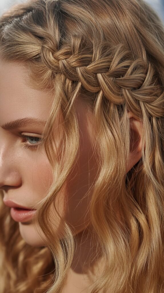 Lace Braid Side Sweep