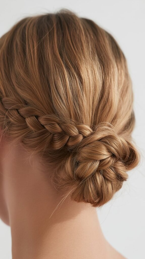 Braided Bun with Wrapped Base