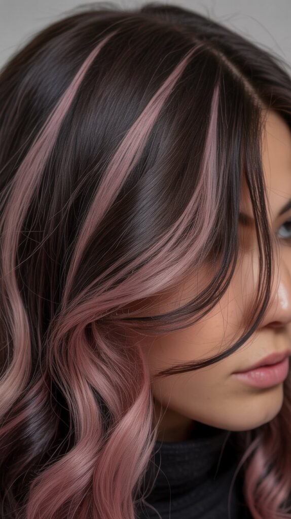 Dusty Mauve-Pink Under Black Cherry