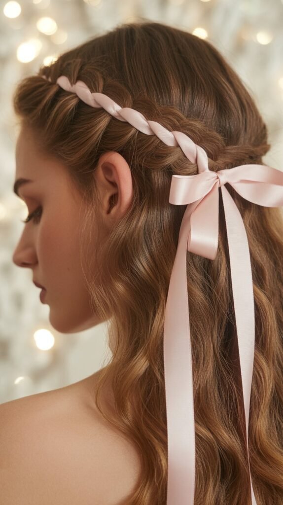Ribbon-Woven Half-Up