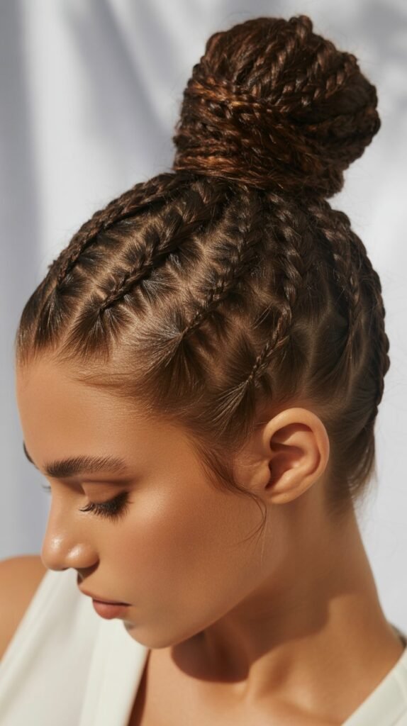Braided Top Knot Bun