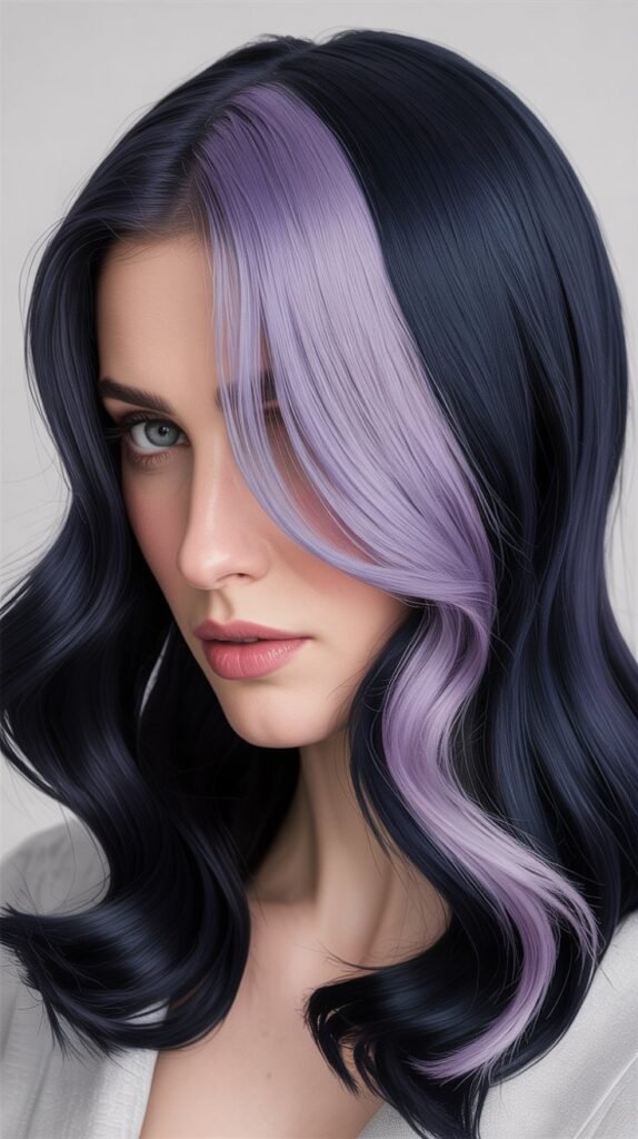 Lavender Gray Under Raven Black