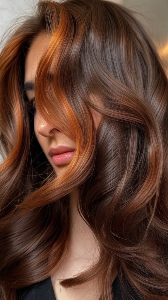 Warm Brunette with Copper Accents