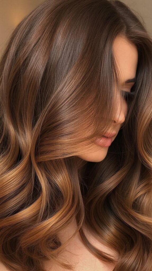 Warm Toffee Caramel Balayage