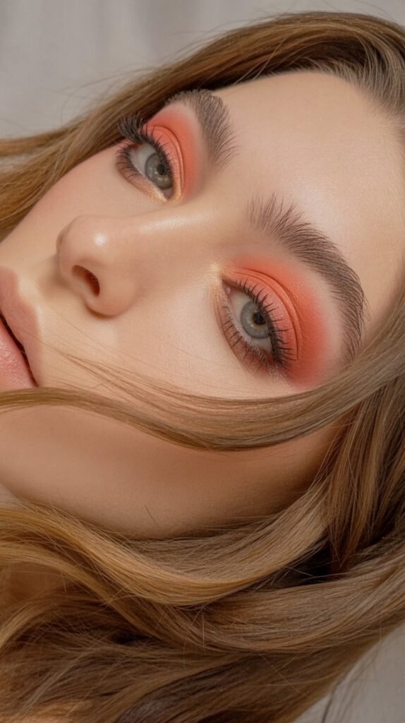 Smoky Coral Under Golden Brown