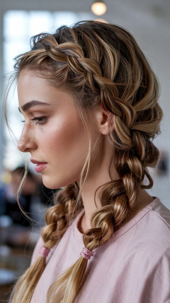 33 Easy Winter Hair Braids You'll Love 27 Pancaked Braids