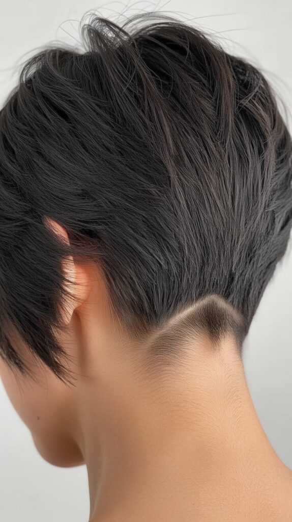 Stacked Choppy Bob with Nape Detail