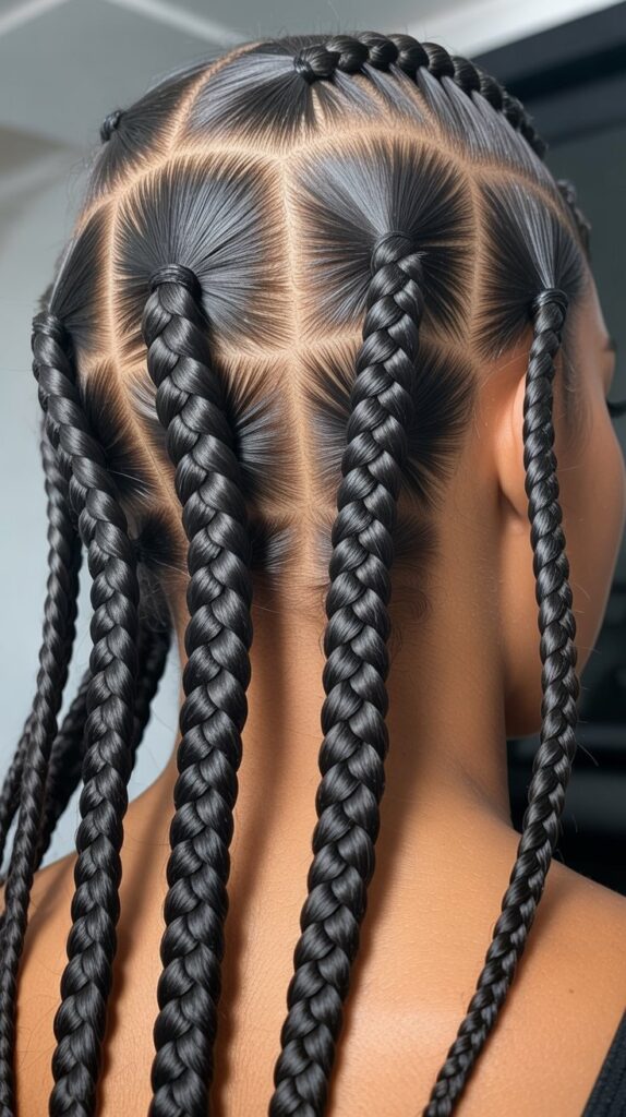 Top 33+ Baddie Hairstyles for Black Women Turn Heads 24 Feed-In Stitch Braids