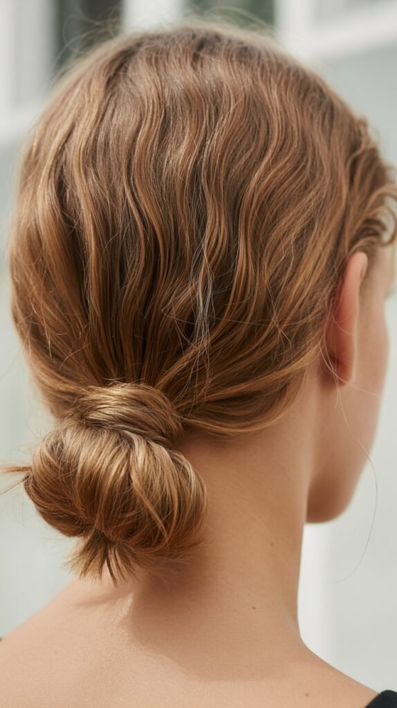 The Textured Low Bun