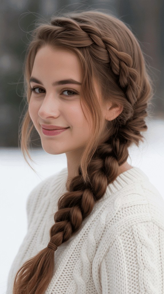 27 Cute Winter Hairstyles for School 21 Rope Braid