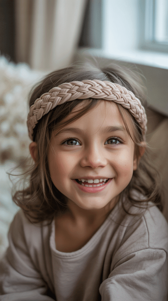 33 Cute Winter Hair Braids for Kids 18 Braided Headband