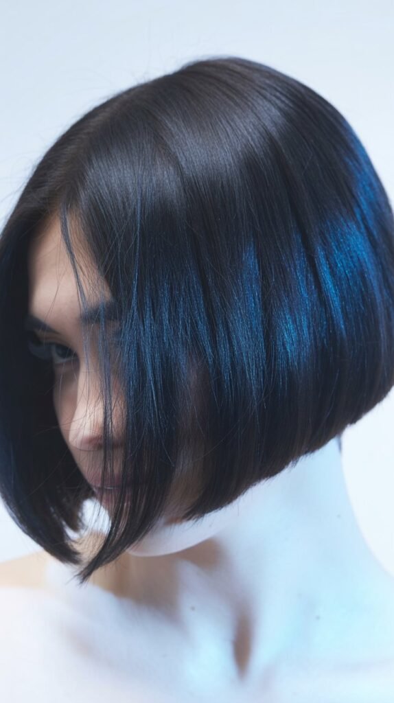 Jet Black with Blue Tint